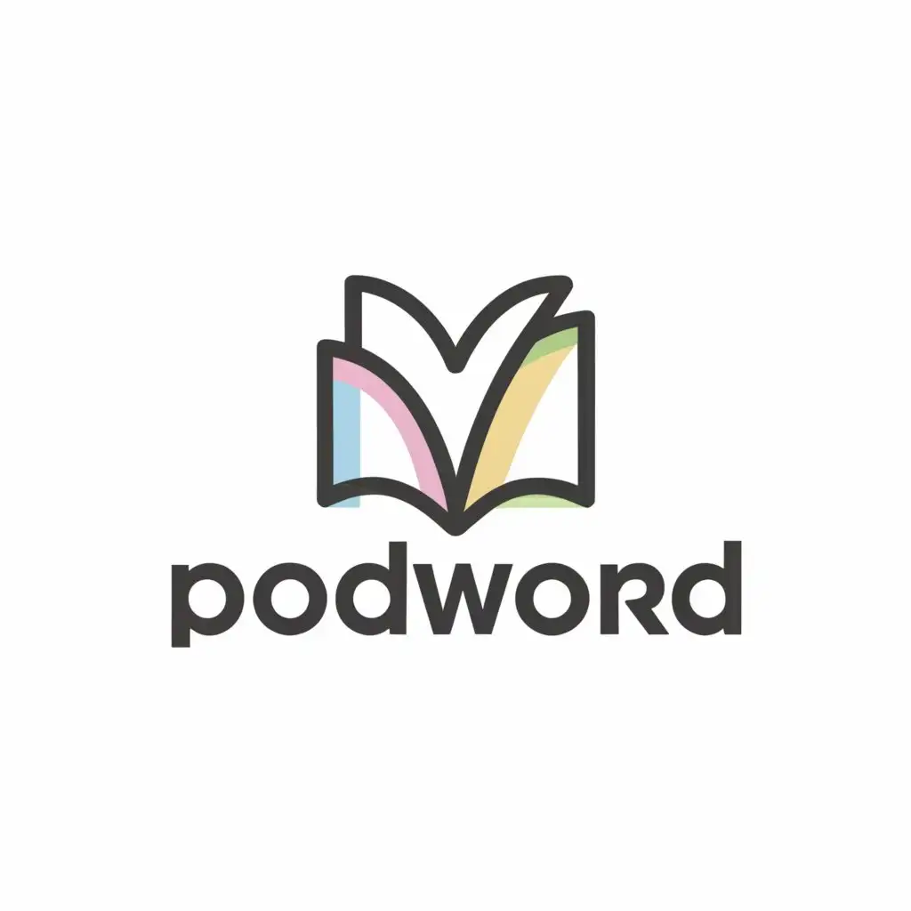 a logo design,with the text "PODWORD", main symbol:word,Minimalistic,be used in Education industry,clear background