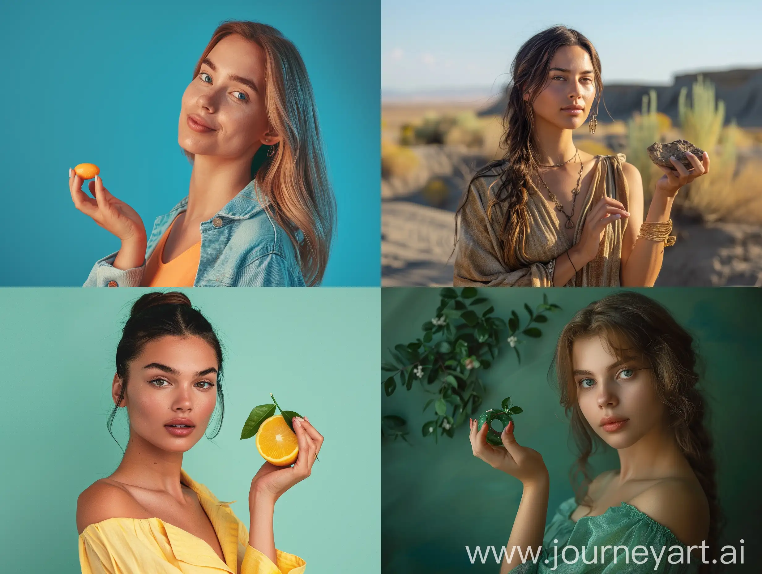 Woman-Holding-Quince-Fruit-in-Hand-for-Realistic-Advertising