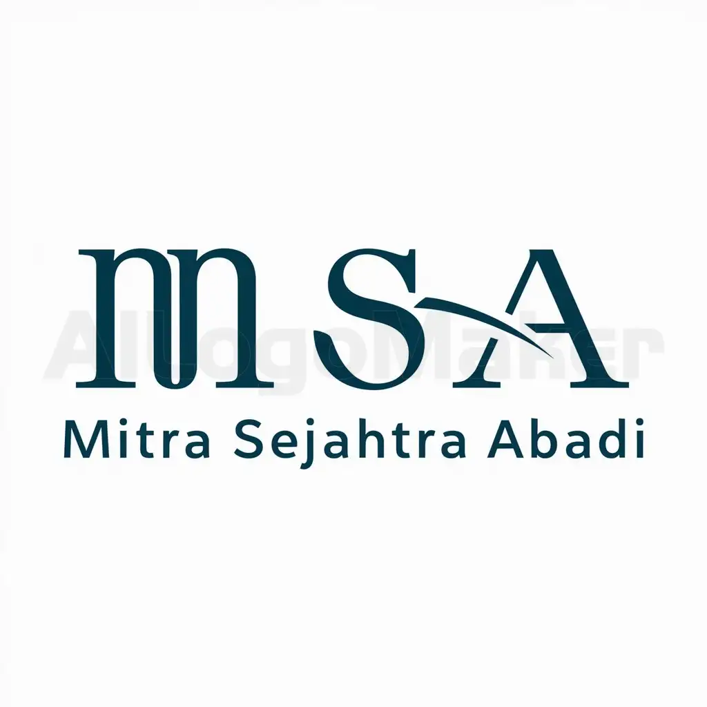 a logo design,with the text "Mitra Sejahtra Abadi", main symbol:MSA Banking,Moderate,be used in Finance industry,clear background
