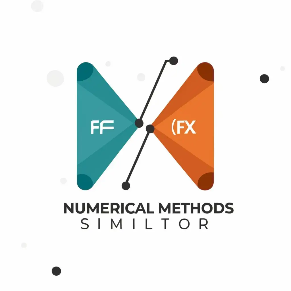 a logo design,with the text "Numerical Methods Simulator", main symbol:f(x),Moderate,be used in Education industry,clear background