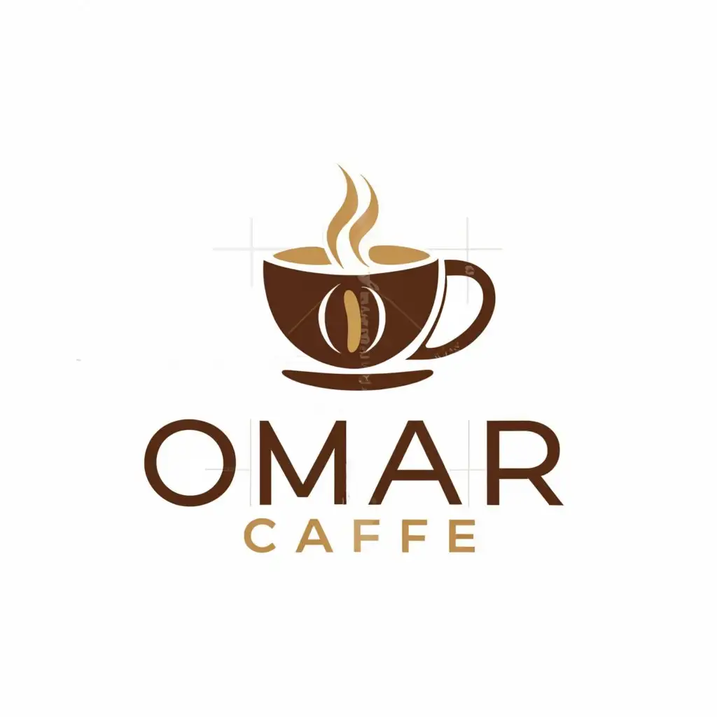 a logo design,with the text "Omar", main symbol:cafe,Moderate,be used in Restaurant industry,clear background