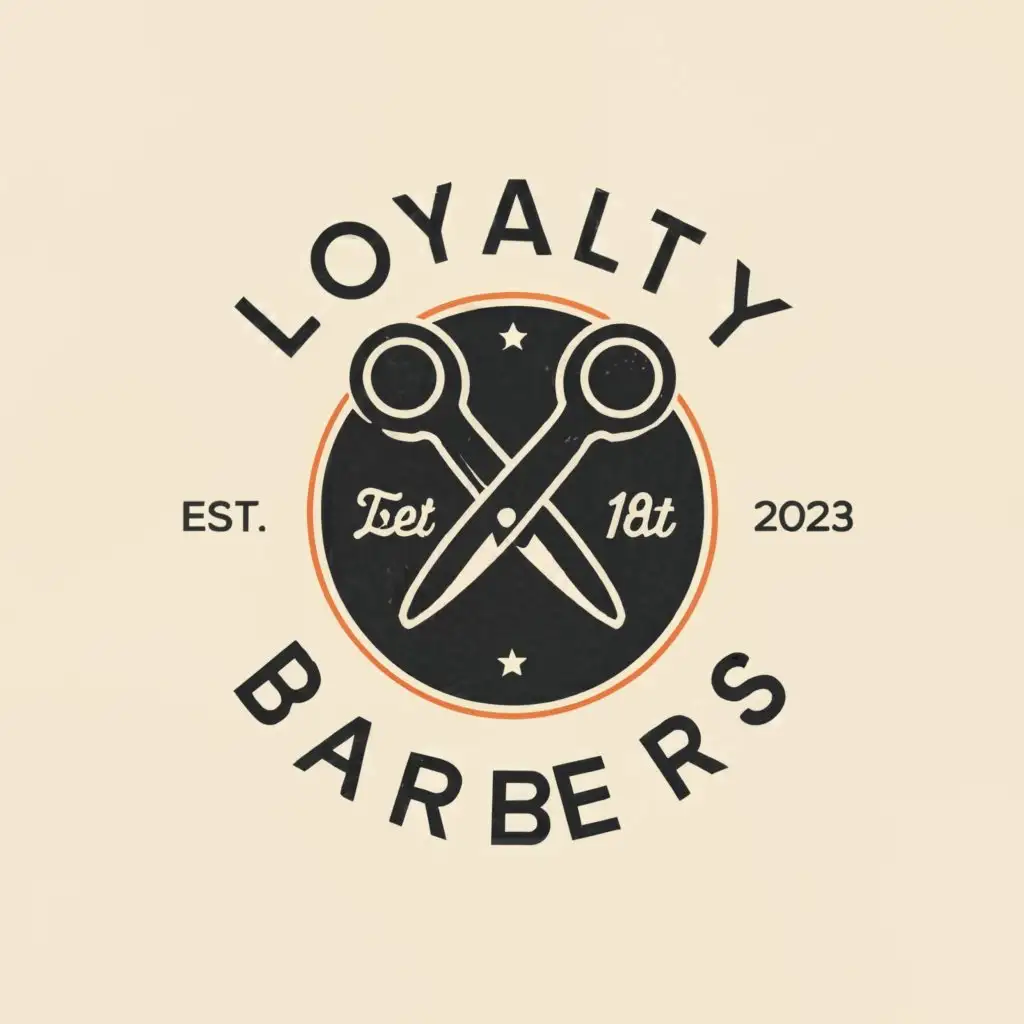 LOGO-Design-For-Loyalty-Barbers-Classic-Scissors-Emblem-for-a-Timeless-Appeal
