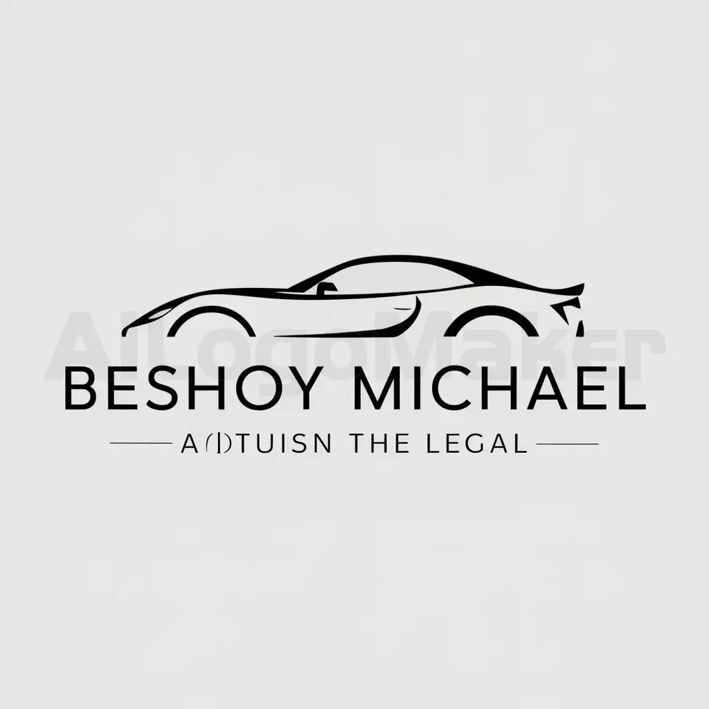 a logo design,with the text "Beshoy Michael", main symbol:Car,Moderate,be used in Legal industry,clear background