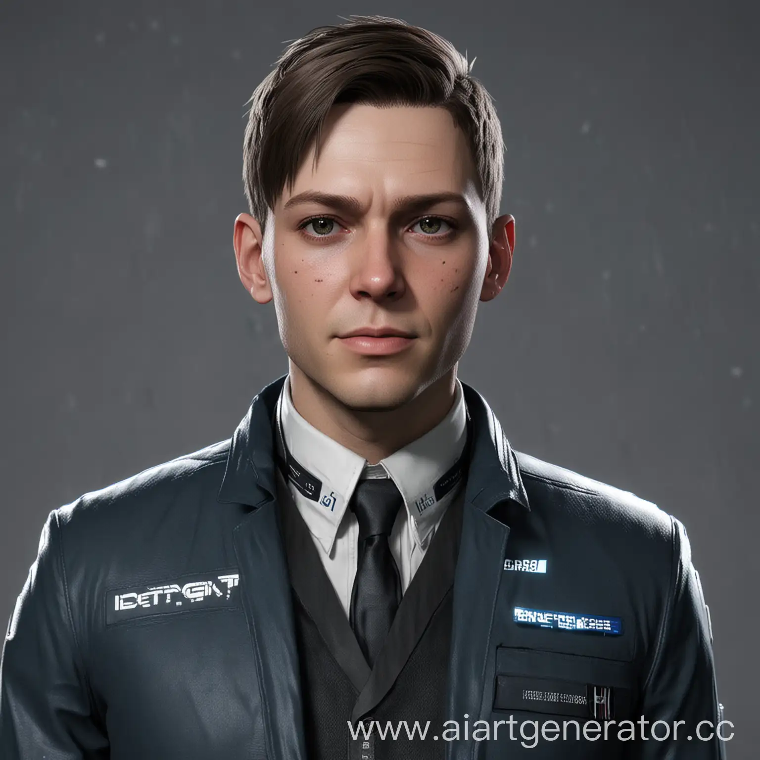 Агент GB-800 в стиле игры Detroit: Become Human