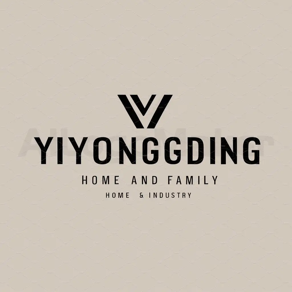 a logo design,with the text "yiyongding", main symbol:yiyongding,Moderate,be used in Home Family industry,clear background