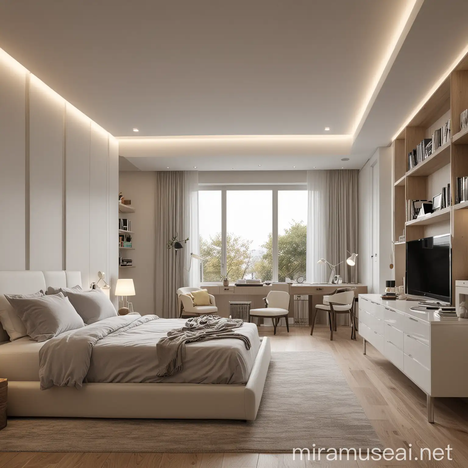 Contemporary Bedroom Interior with Minimalist Design