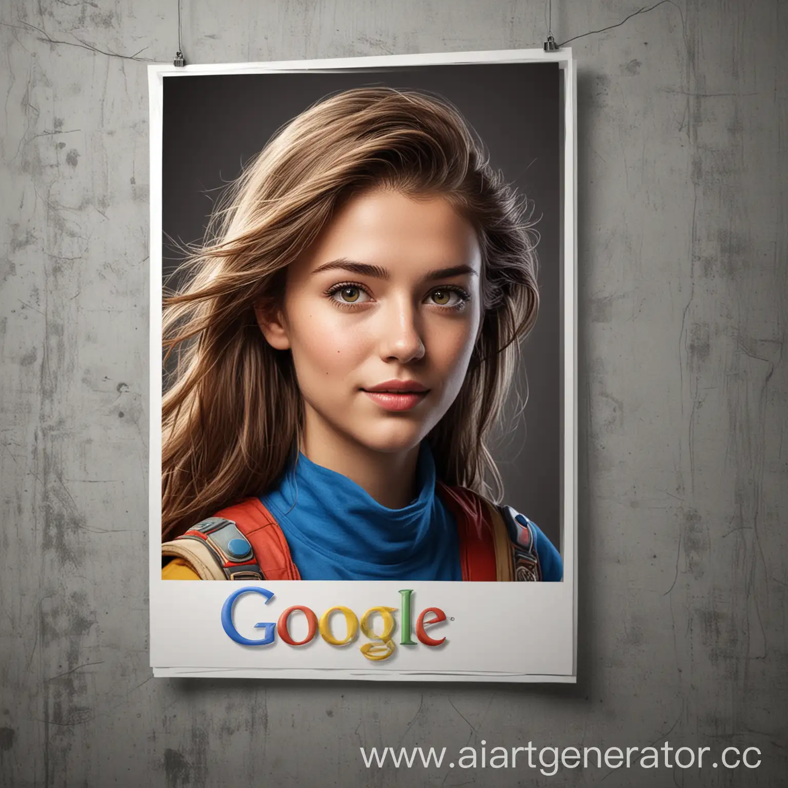 Придумайте и нарисуйте в Photoshop дизайн рекламного
постера с бренд-героем, который будет создавать позитивные ассоциации с поисковиком Google.