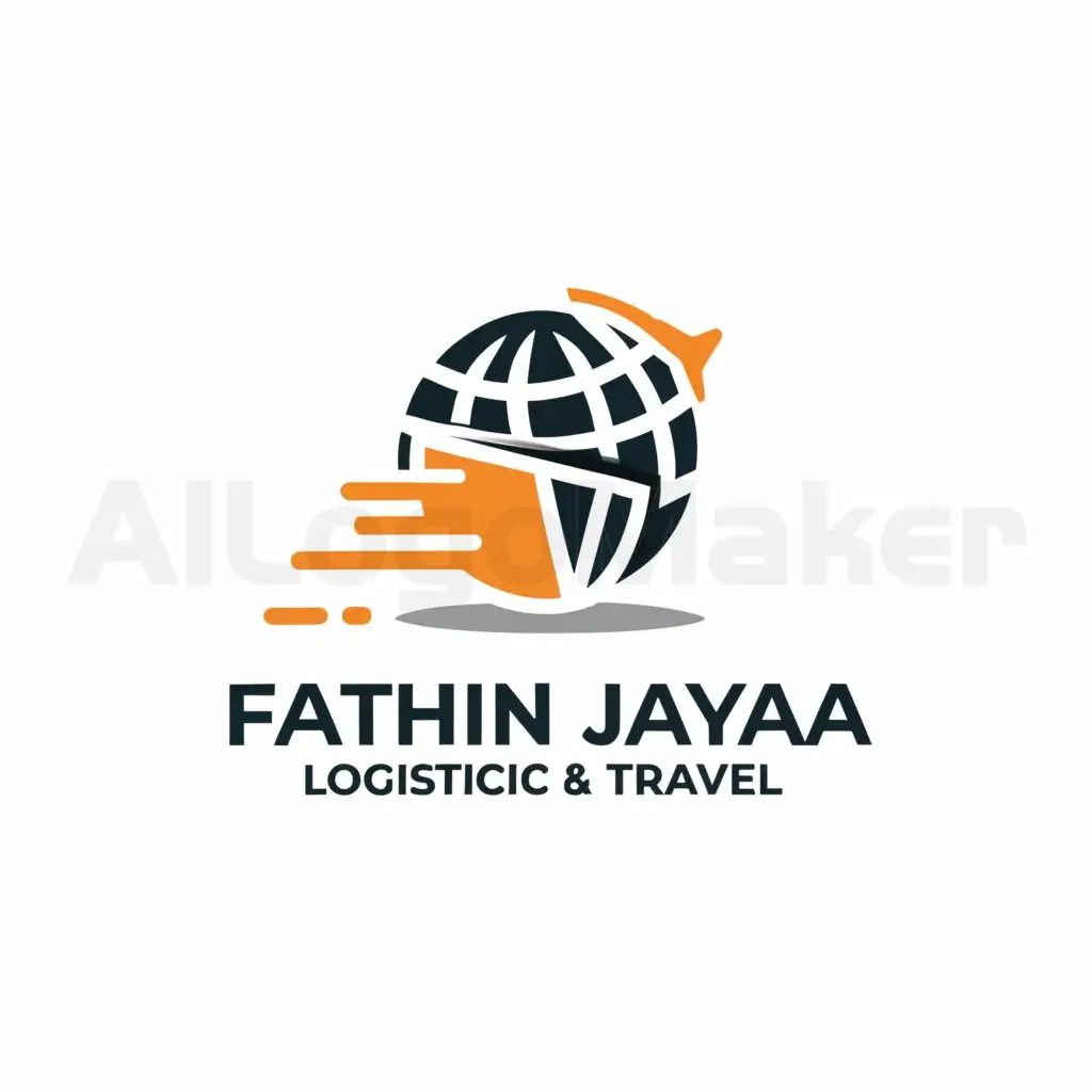 a logo design,with the text "FATHIN JAYA LOGISTIC AND TRAVEL", main symbol:LOGISTIC AND TRAVEL,Moderate,be used in Travel industry,clear background