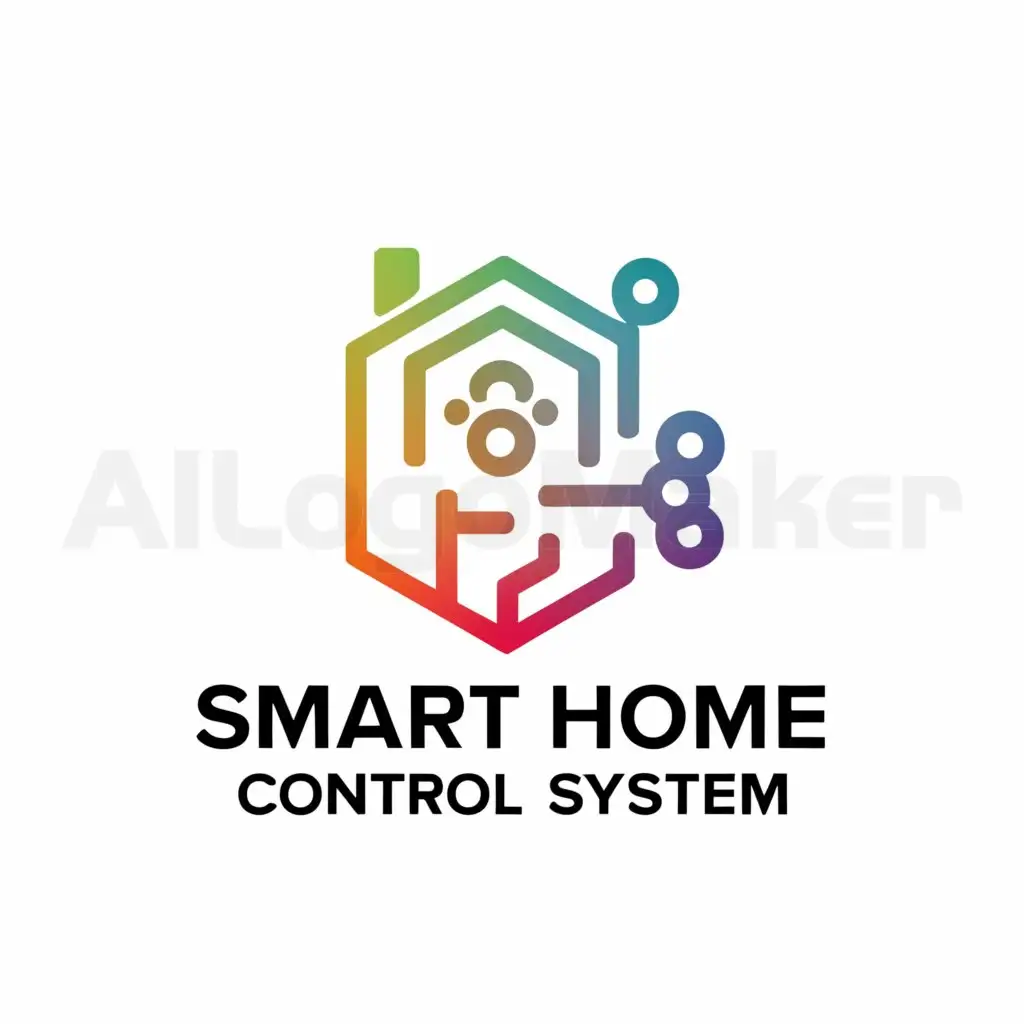 a logo design,with the text "Smart Home  Control System", main symbol:control system,Minimalistic,be used in Technology industry,clear background
