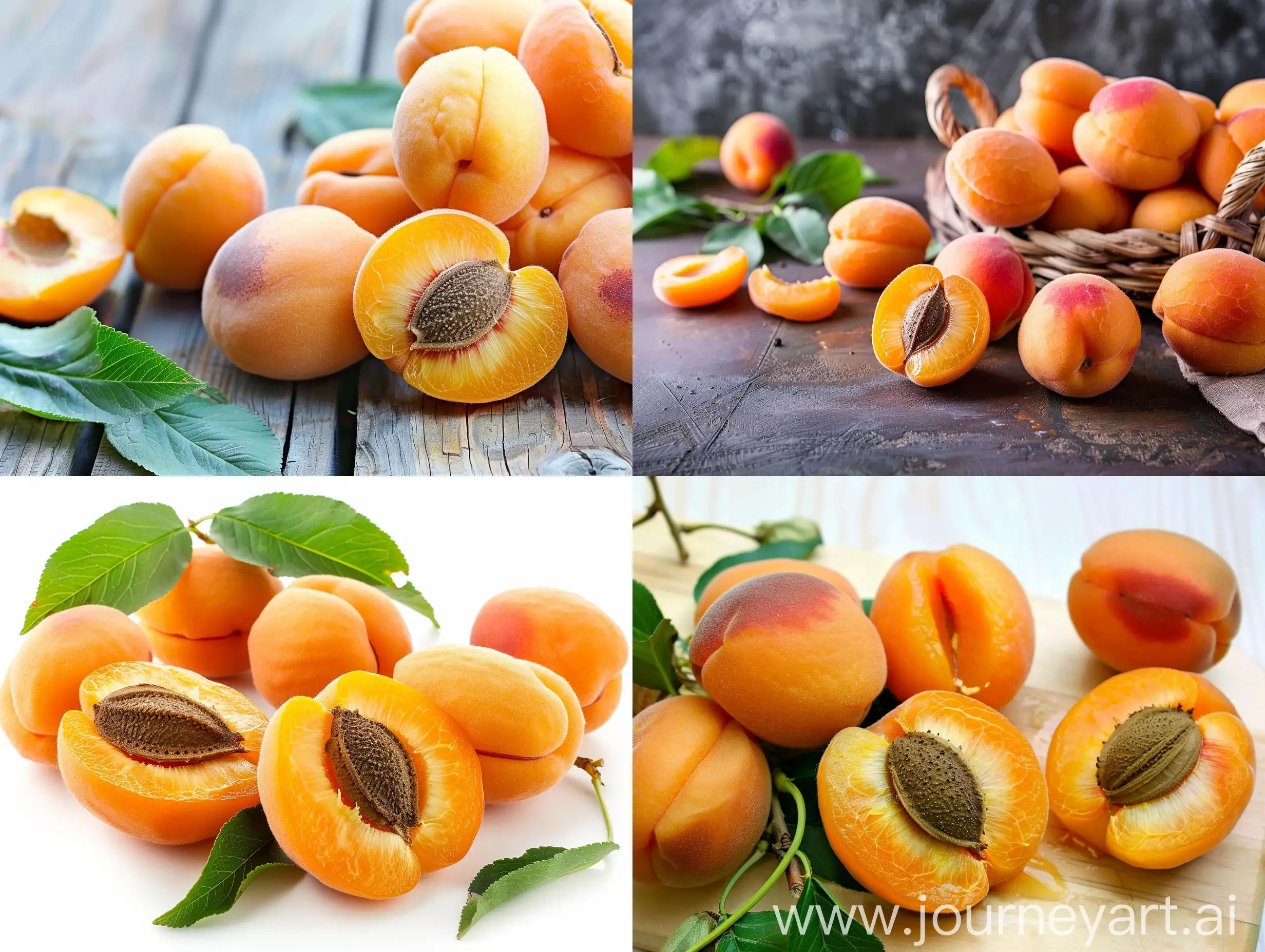 Fresh-Apricots-Arranged-in-a-Sunlit-Display