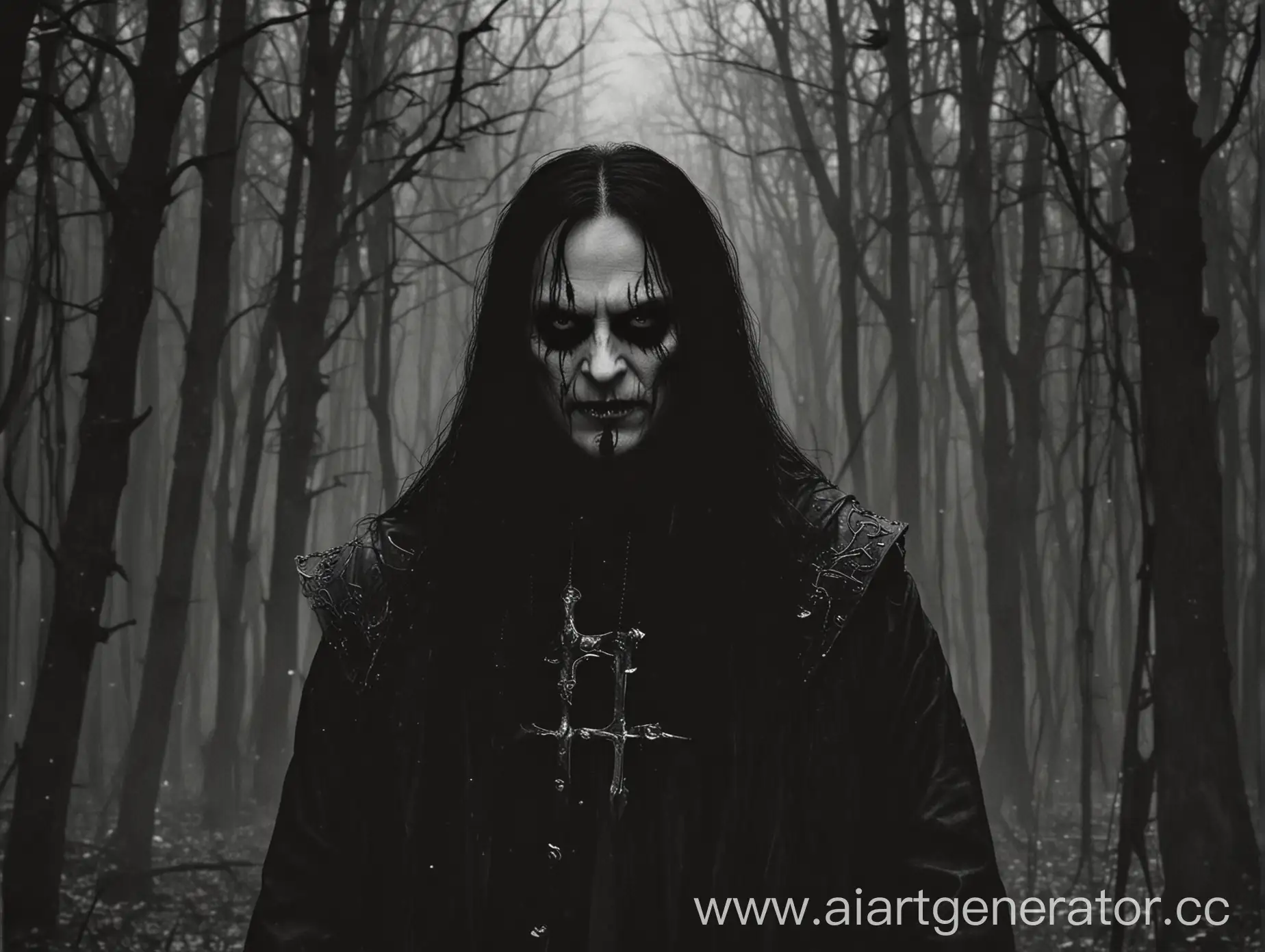 picture for black metal track preview, gothic style, horror style