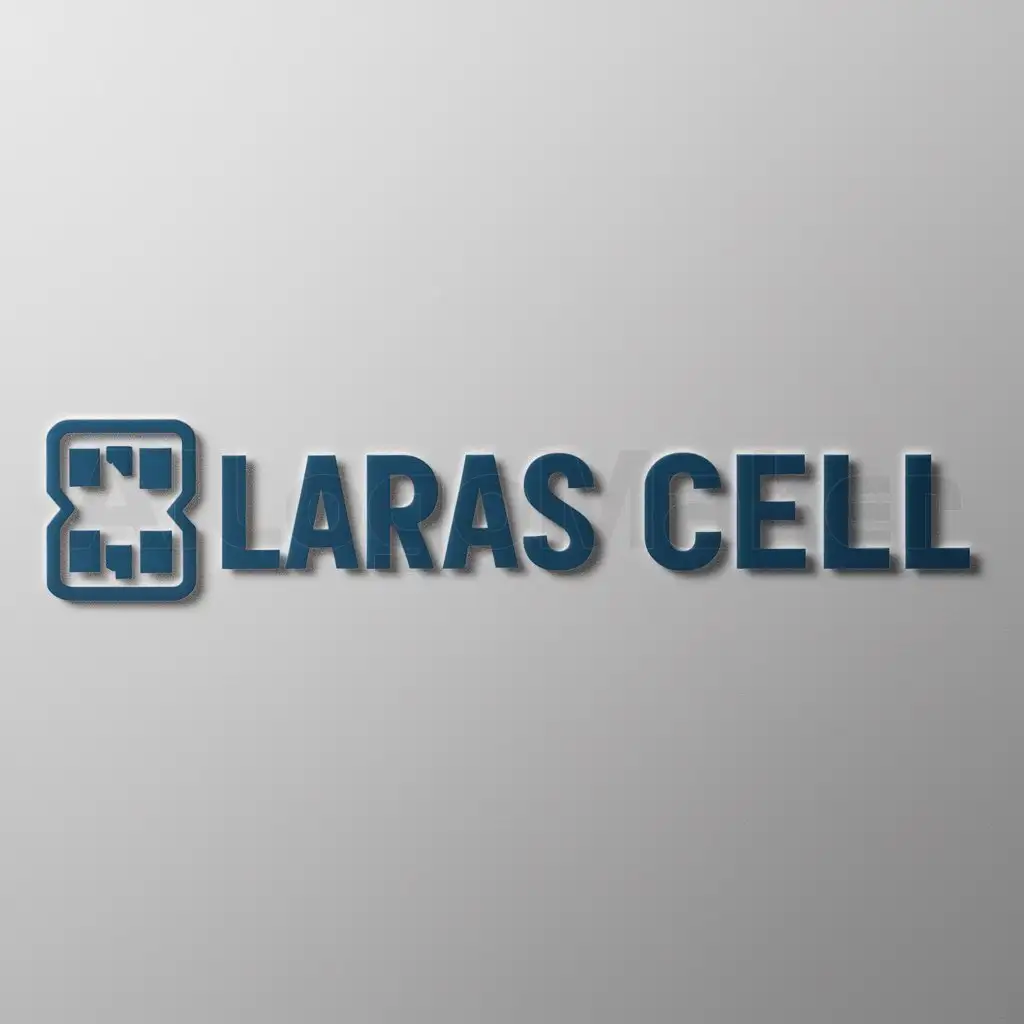 a logo design,with the text 'LARAS CELL', main symbol:Sim card,Moderate,be used in Finance industry,clear background