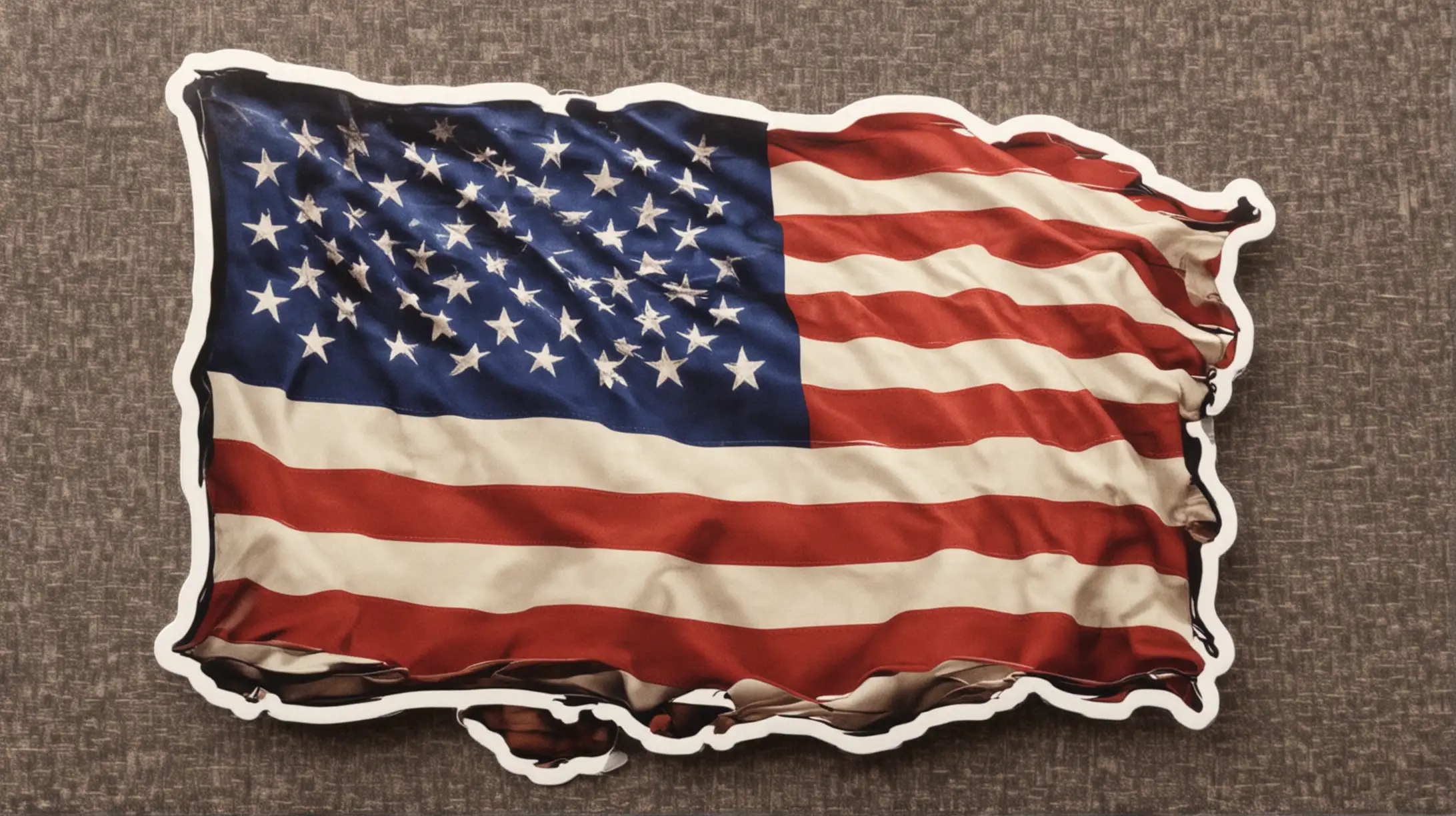 high quality colorful style American flag sticker
