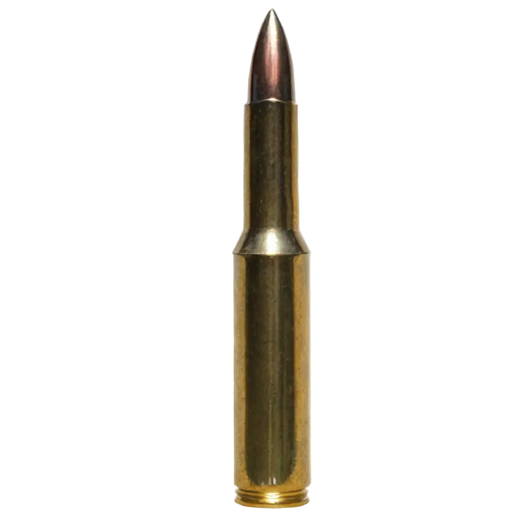 HighQuality-PNG-Image-of-a-Yellow-Straight-Standing-Pistol-Bullet-Enhance-Your-Visual-Content