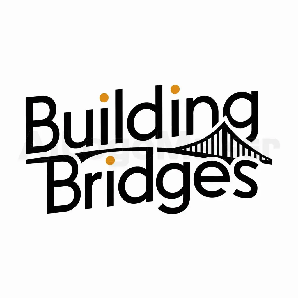 a logo design,with the text "Building Bridges", main symbol:bridge connecting continents,Moderate,be used in Travel industry,clear background