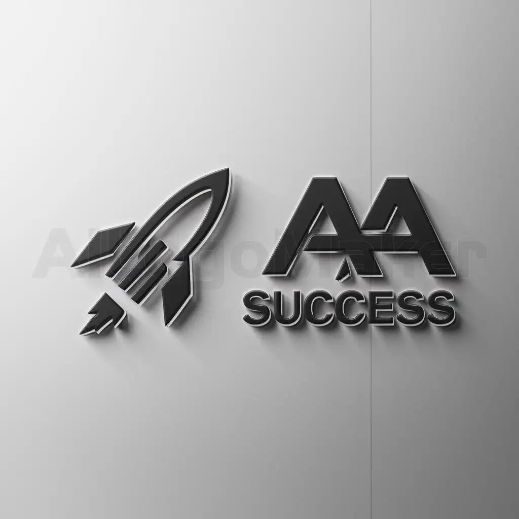 a logo design,with the text "AA", main symbol:un logo que represente el exito en el ambito tecnologico,Moderate,clear background