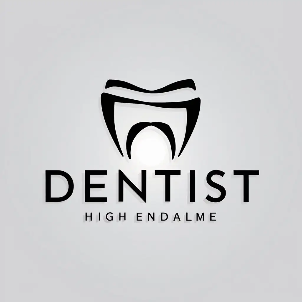 a logo design,with the text "dentist", main symbol:teeth minimalist high-end,Minimalistic,clear background