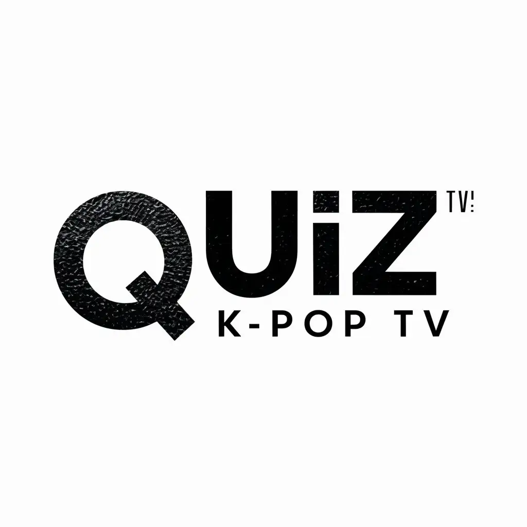 a logo design,with the text "quiz kpop tv", main symbol:Texture logo,Moderate,clear background