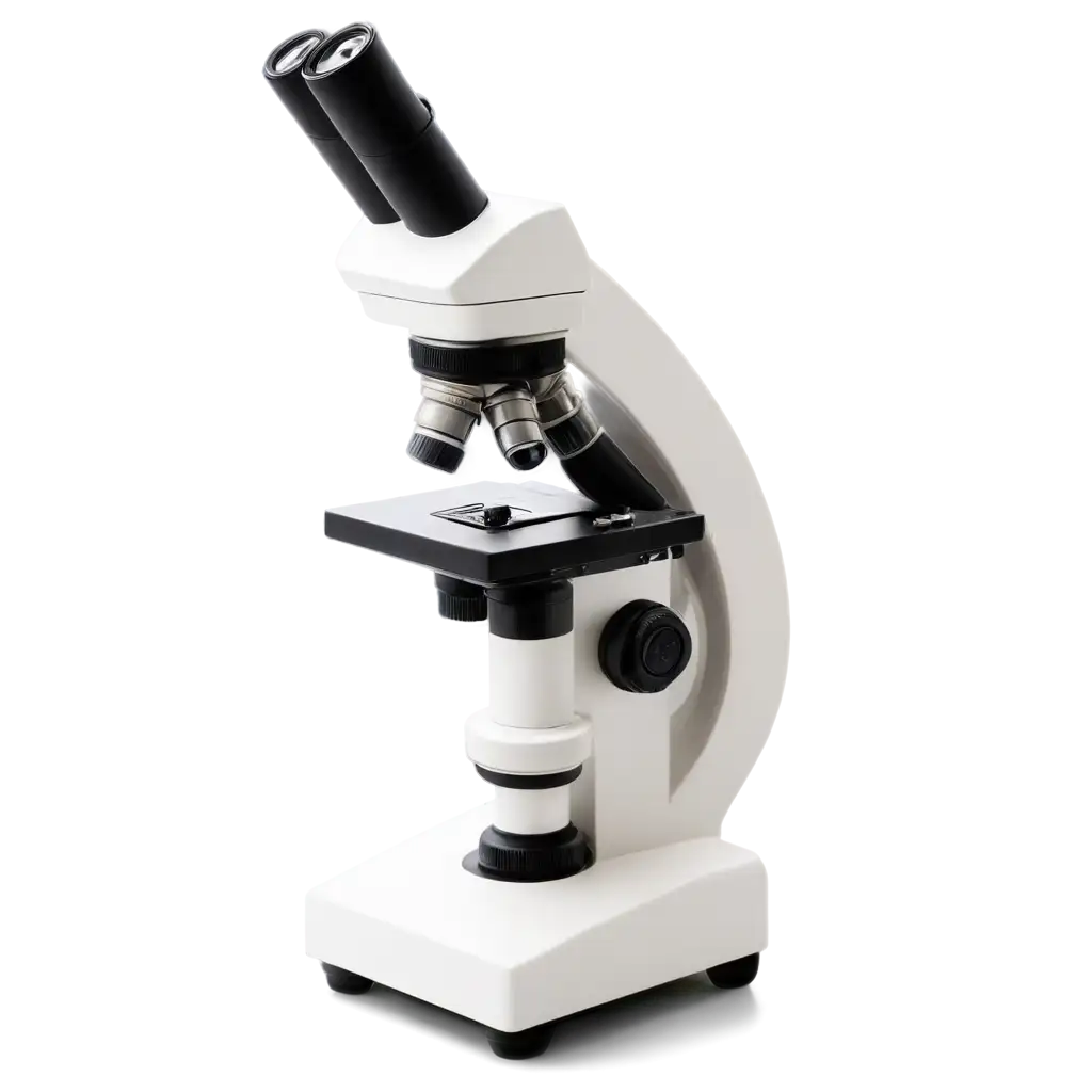 white microscope with shadow
