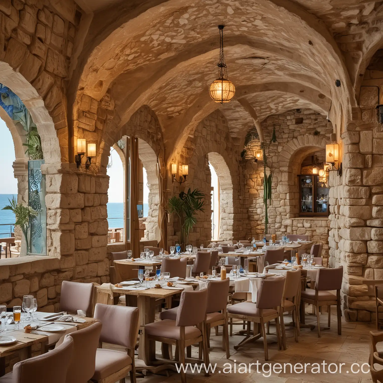 Warm-Mediterranean-Ambiance-Interior-of-Aquamarine-Restaurant