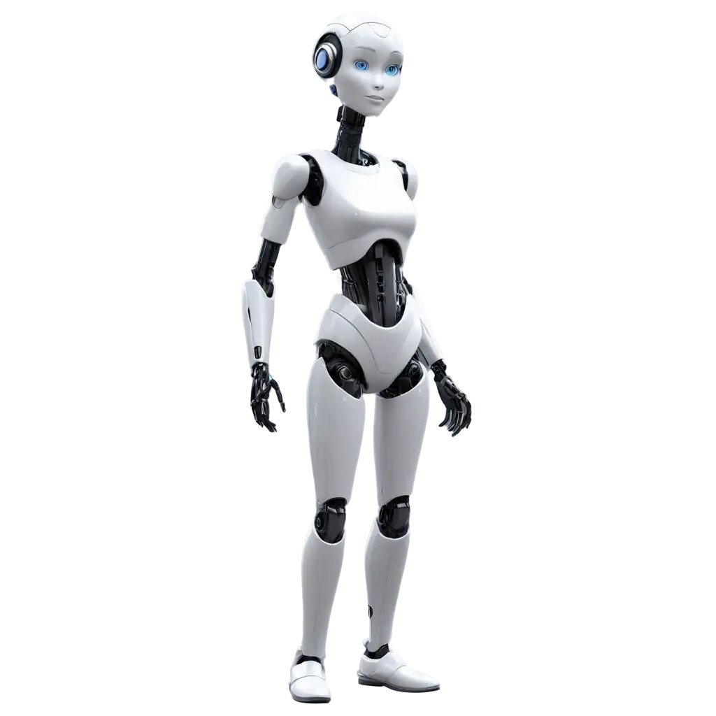 HighQuality-PNG-Cartoon-Illustration-Standing-Female-Robot-with-HumanLike-Features