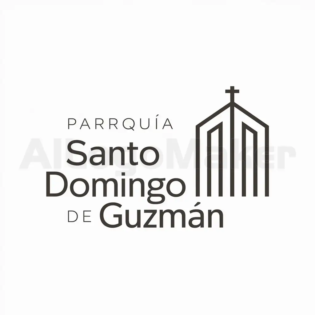 a logo design,with the text "Parroquia Santo Domingo de Guzmán", main symbol:Iglesia Tanaguarena,complex,be used in Religious industry,clear background