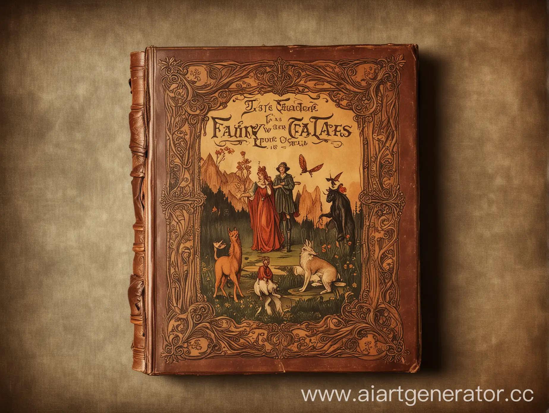 Vintage-LeatherBound-Book-of-Fairy-Tales