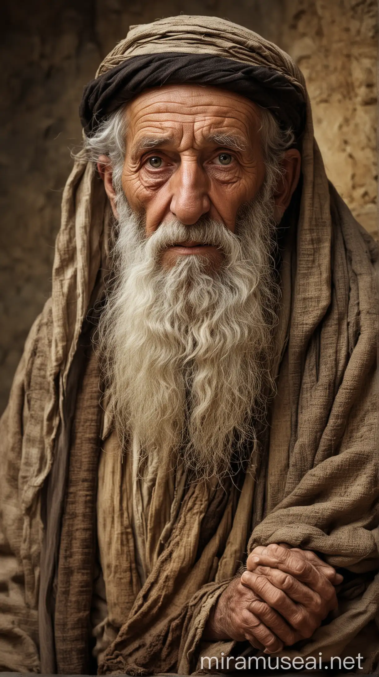 Elderly Jewish Scholar in Ancient Jerusalem