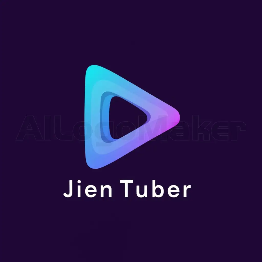 a logo design,with the text "JiEnTUBER", main symbol:YOUTUBE,complex,clear background