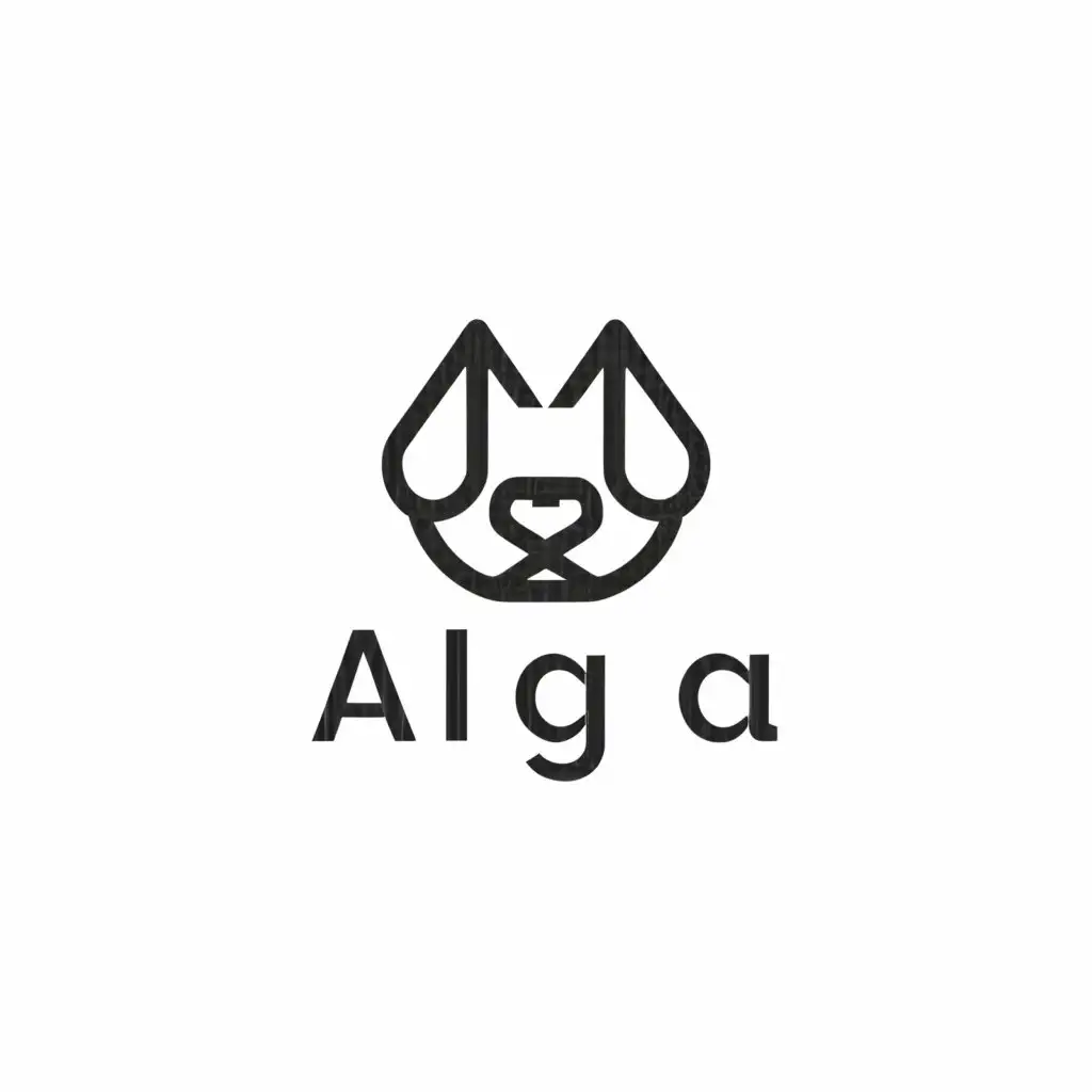 a logo design,with the text "Alaga", main symbol:pet related,Minimalistic,be used in Animals Pets industry,clear background