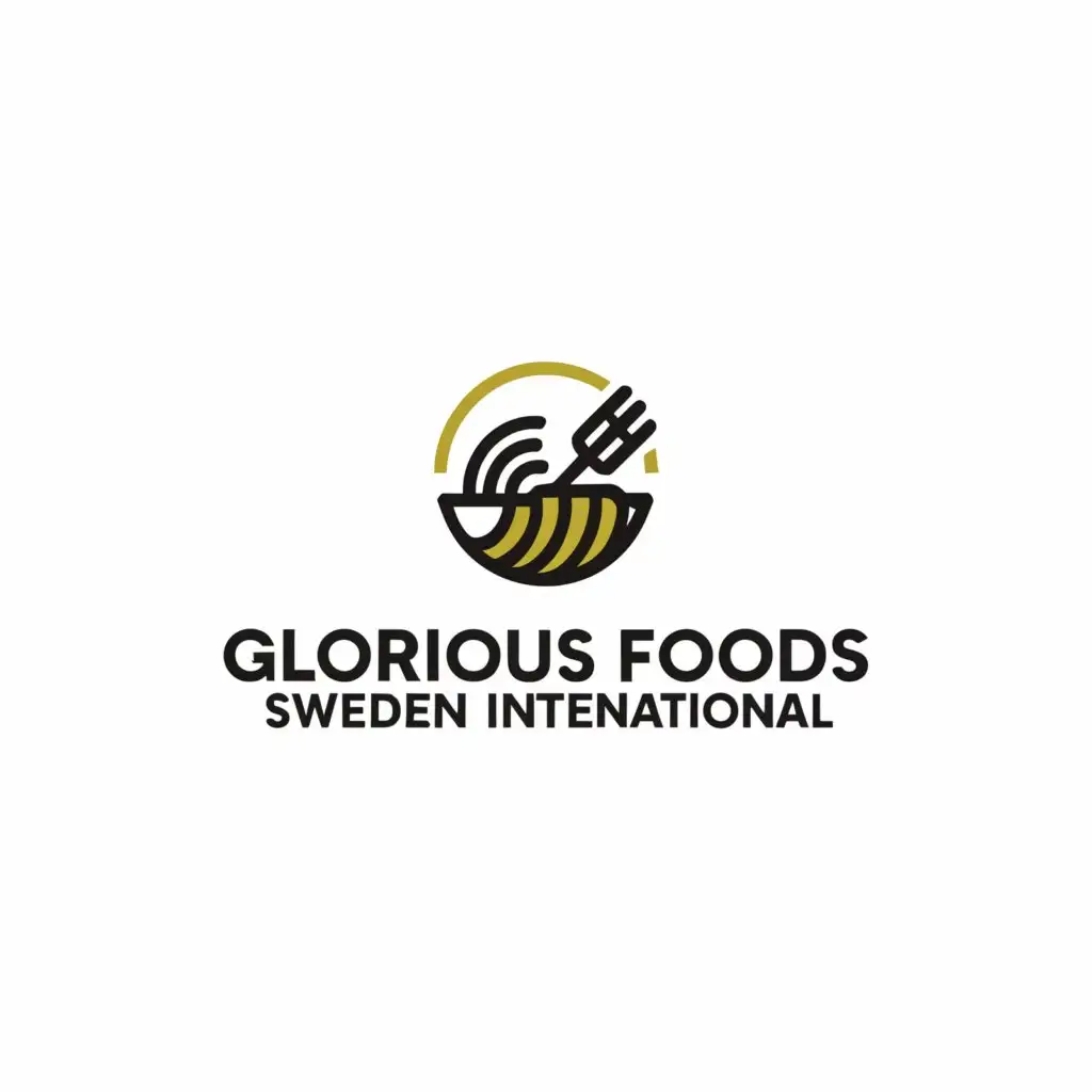 a logo design,with the text "Glorious Foods Sweden International", main symbol:Food,Minimalistic,clear background