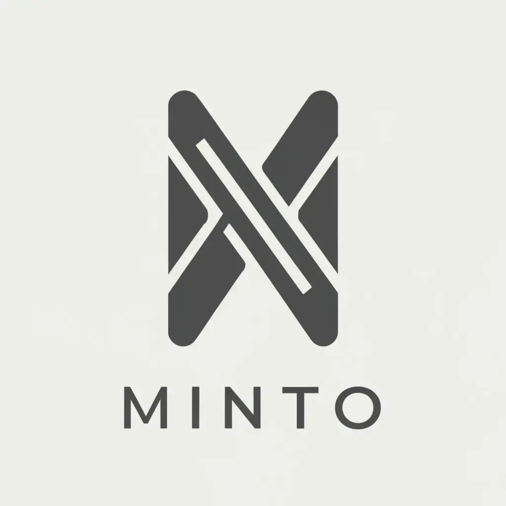 a logo design,with the text "minto", main symbol:letter m,Minimalistic,be used in Technology industry,clear background