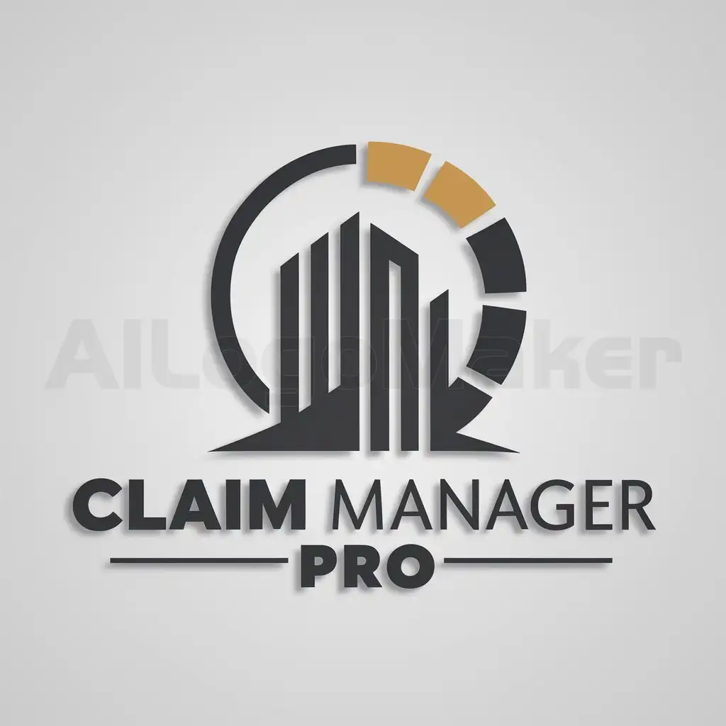 a logo design,with the text "Claim Manager Pro", main symbol:Property Damage,Moderate,be used in Construction industry,clear background