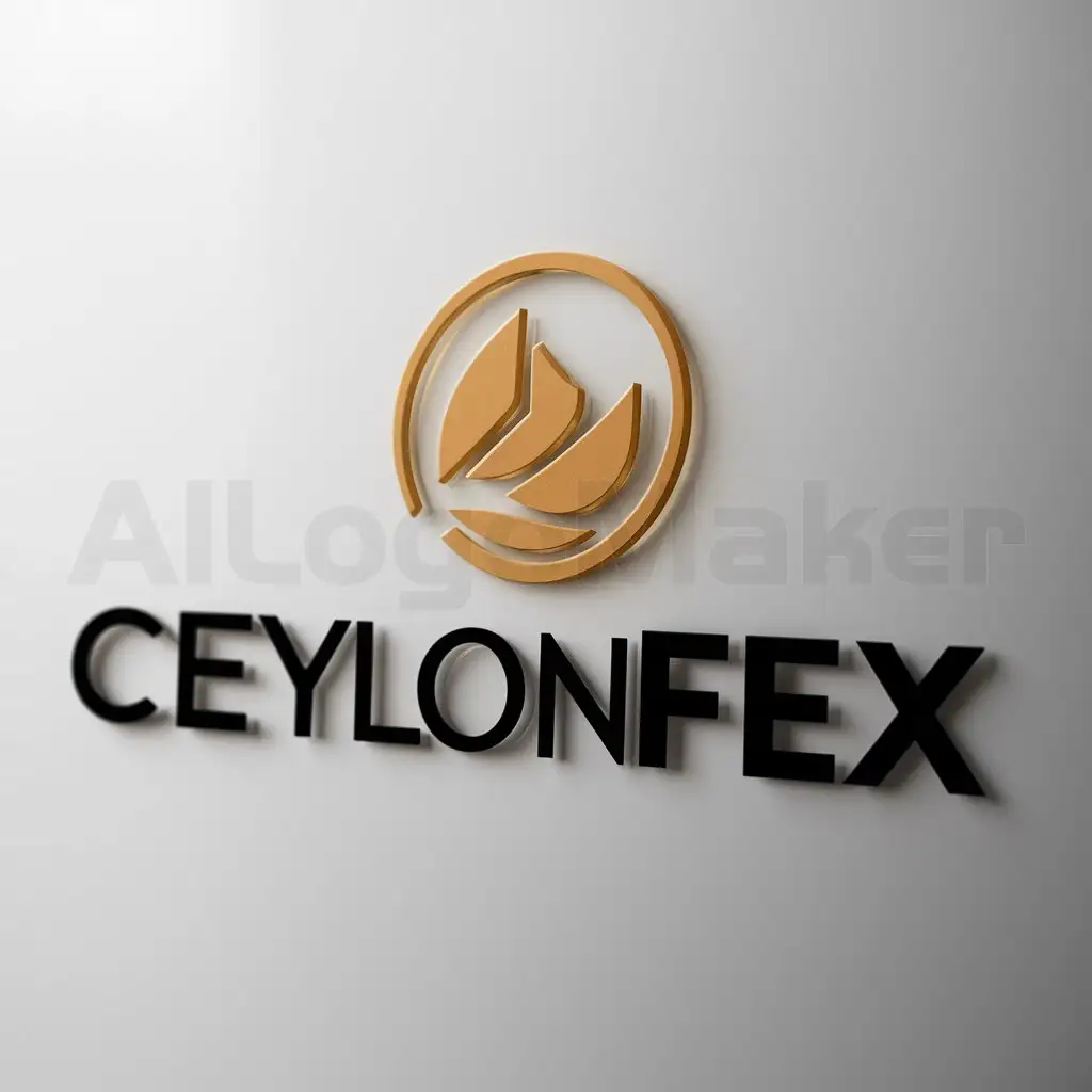 a logo design,with the text "CeylonFex", main symbol:Sri lanka,Moderate,clear background