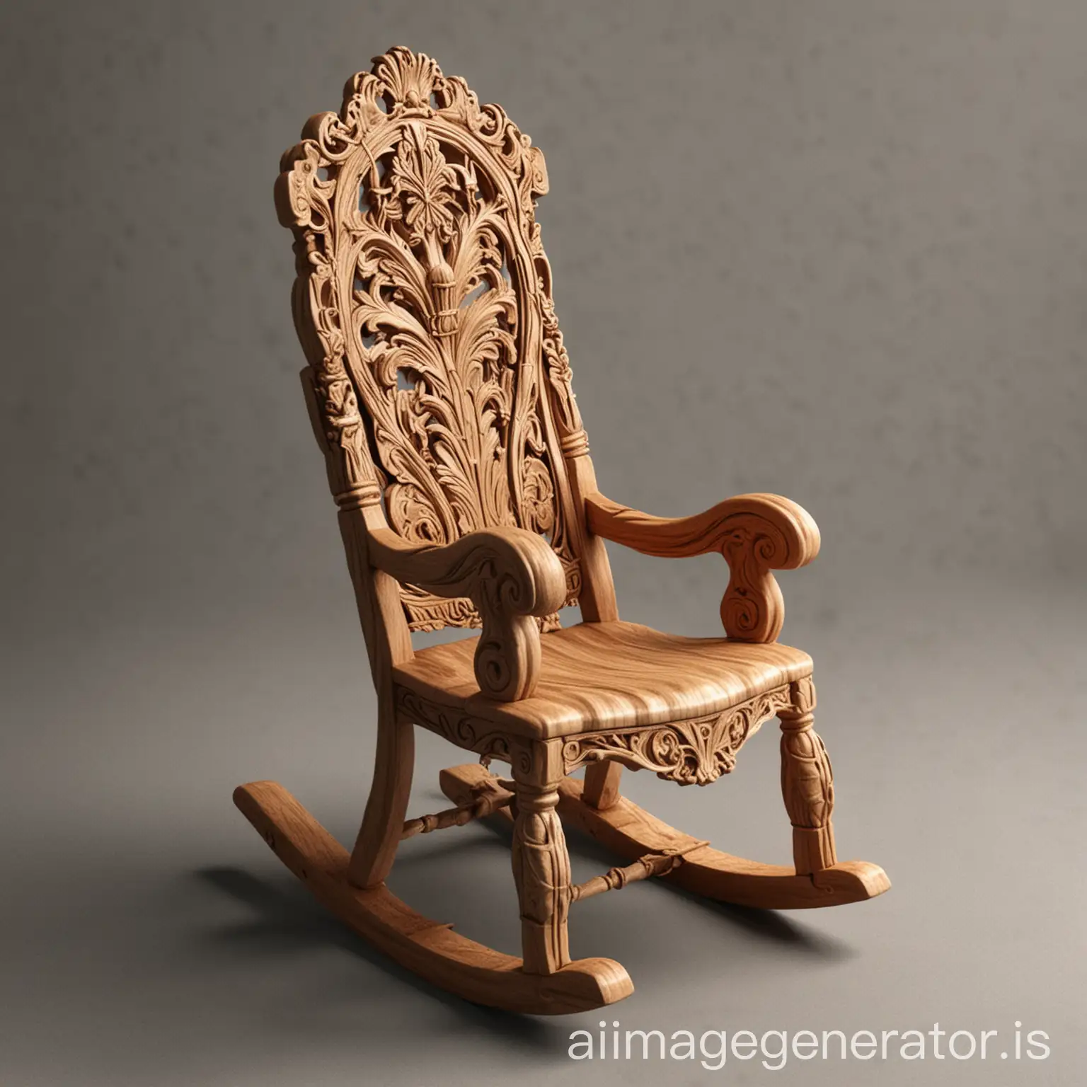 Free-3D-Relief-Model-of-Carved-Rocking-Chair-Design