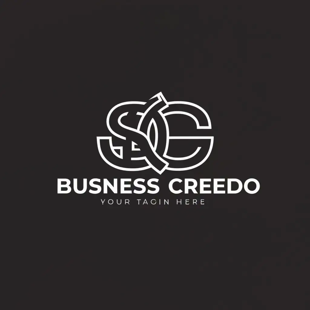 a logo design,with the text "BUSINESS CREDO", main symbol:dollar,Moderate,be used in Finance industry,clear background