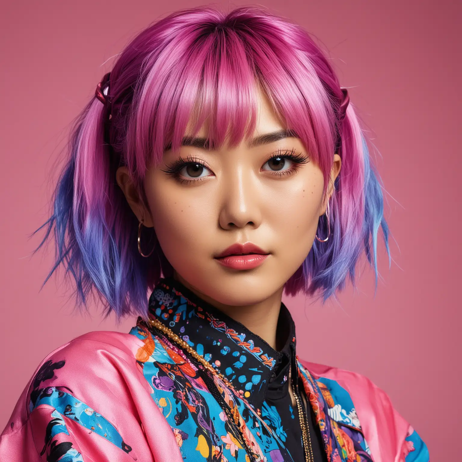 Vibrant Portrait of Aiko Yamamoto Fearless Japanese DJ and Influencer