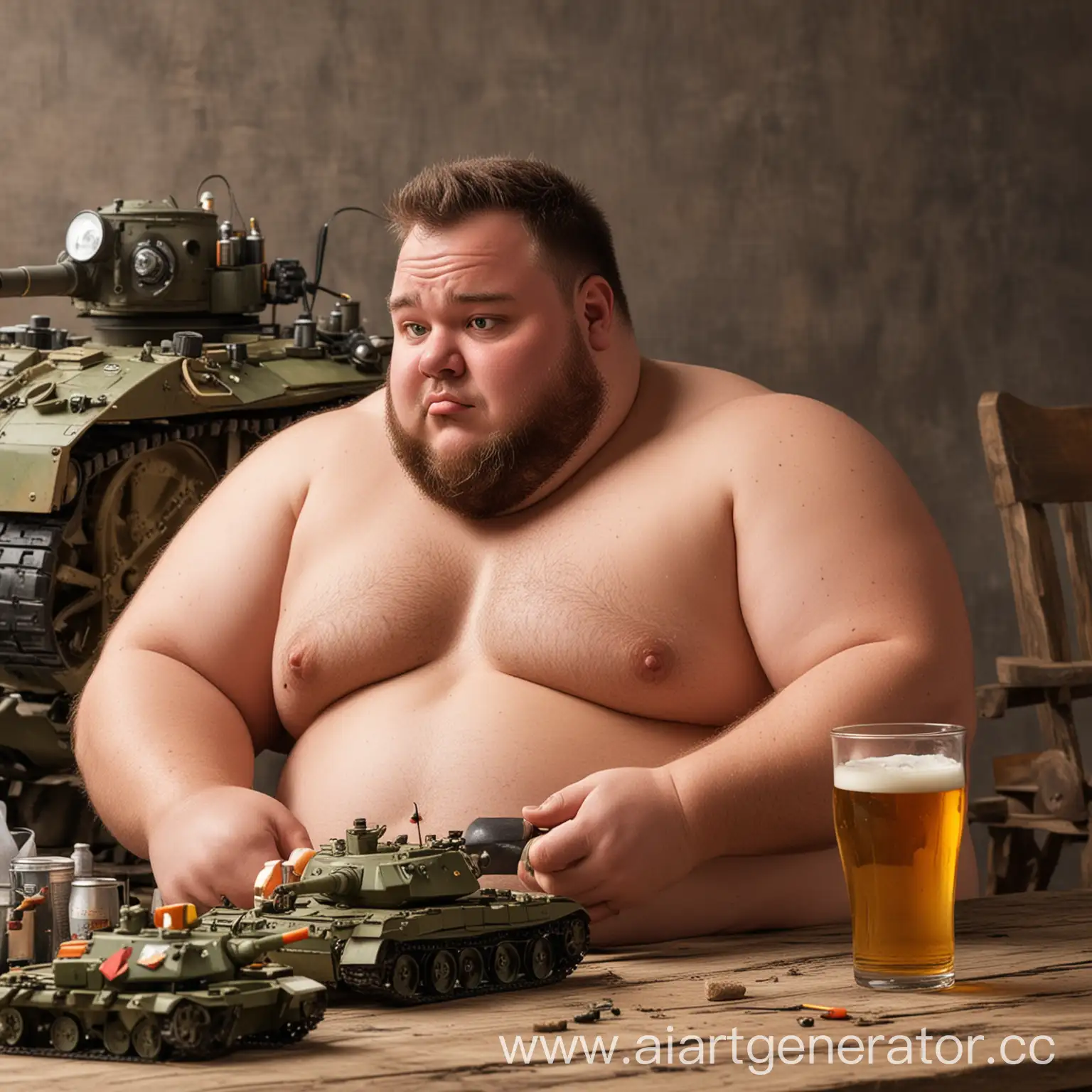 Bored-Man-Playing-Tank-Video-Game-with-Beer