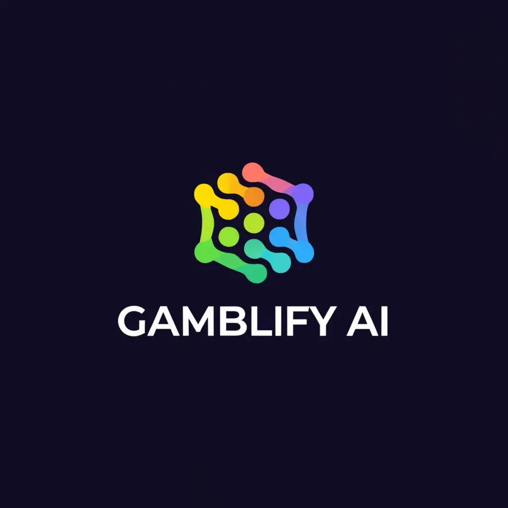 a logo design, with the text 'Gamblify Ai', main symbol: software casino, Minimalistic, to be used in Finance industry, clear light blue color background