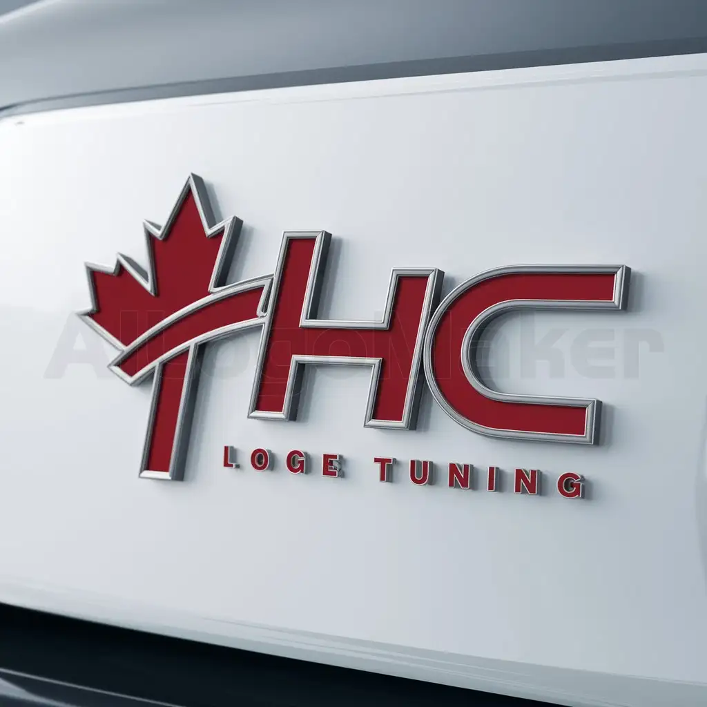 a logo design,with the text "THC", main symbol:Canadian leaf,complex,be used in Tuning industry,clear background