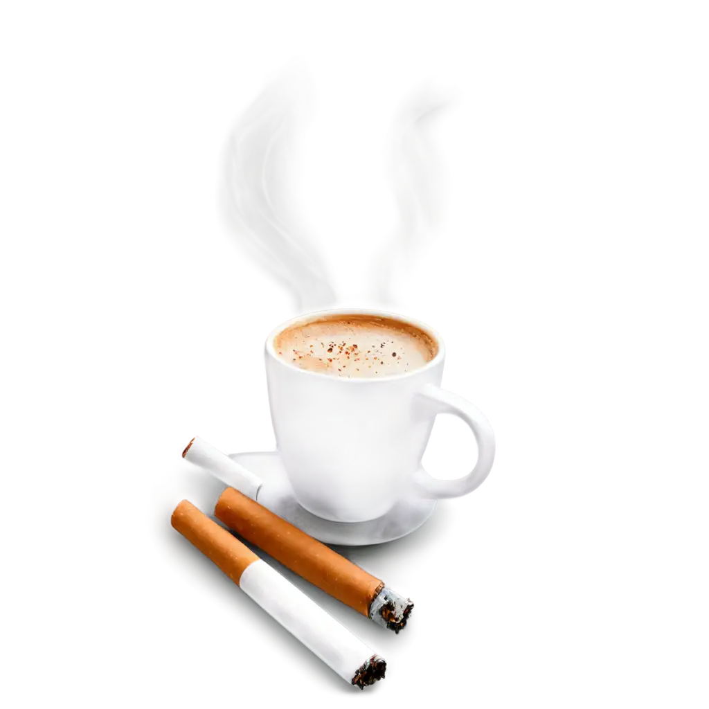 Cigarettes and a cup of coffee 