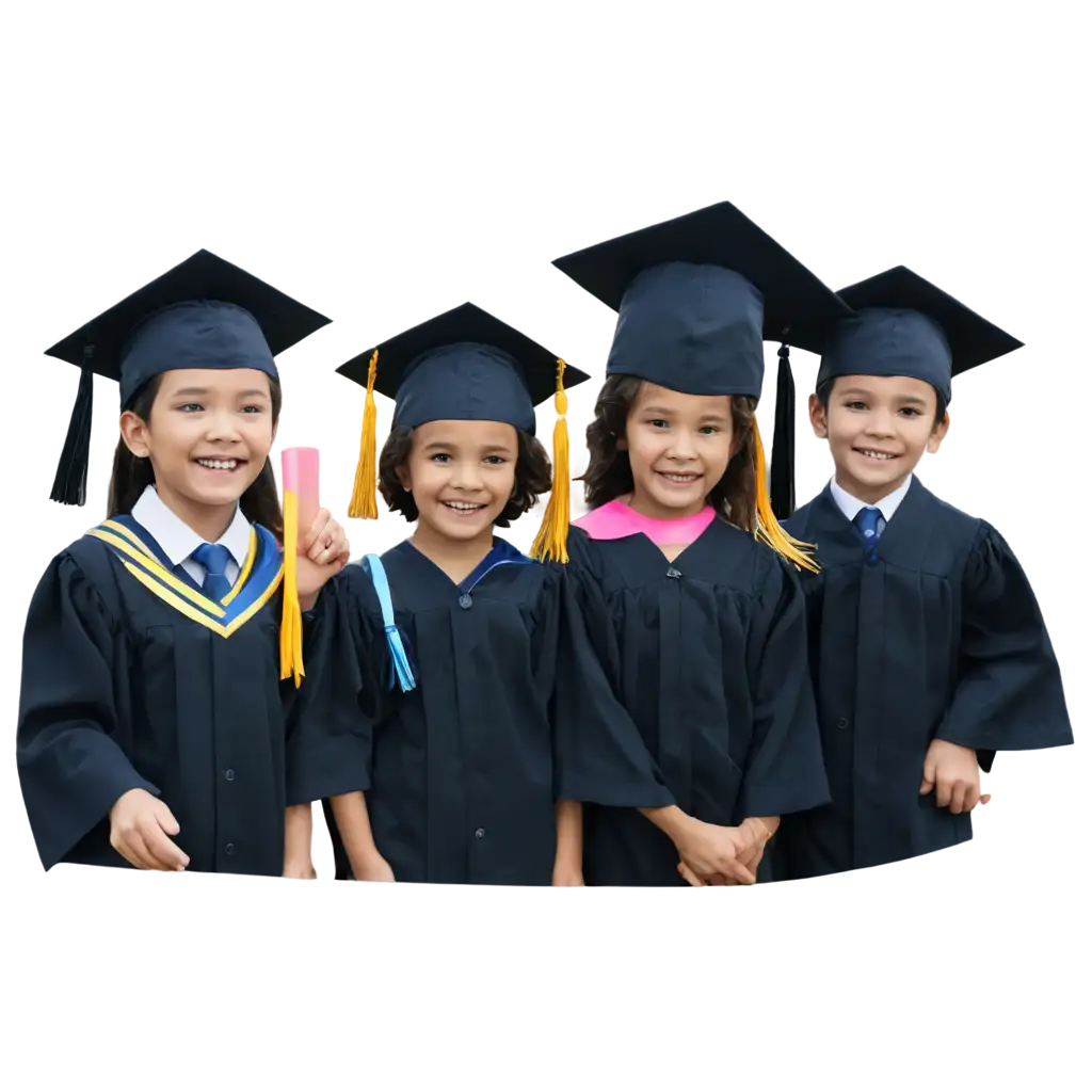 Capturing-the-Joy-of-Kids-Graduation-PNG-Image-for-Lasting-Memories