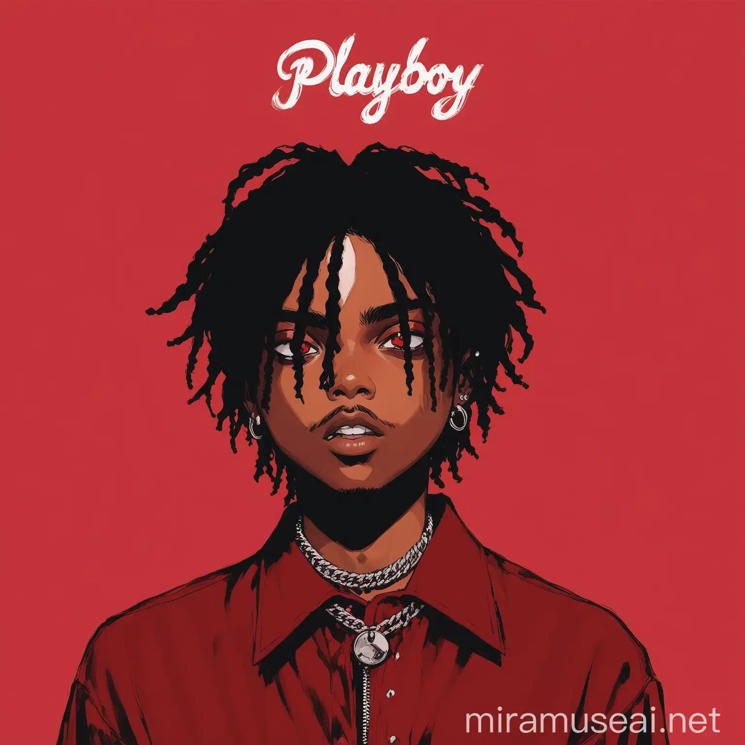 create album cover like WHOLE LOTTA RED by playboy carti, but with different face