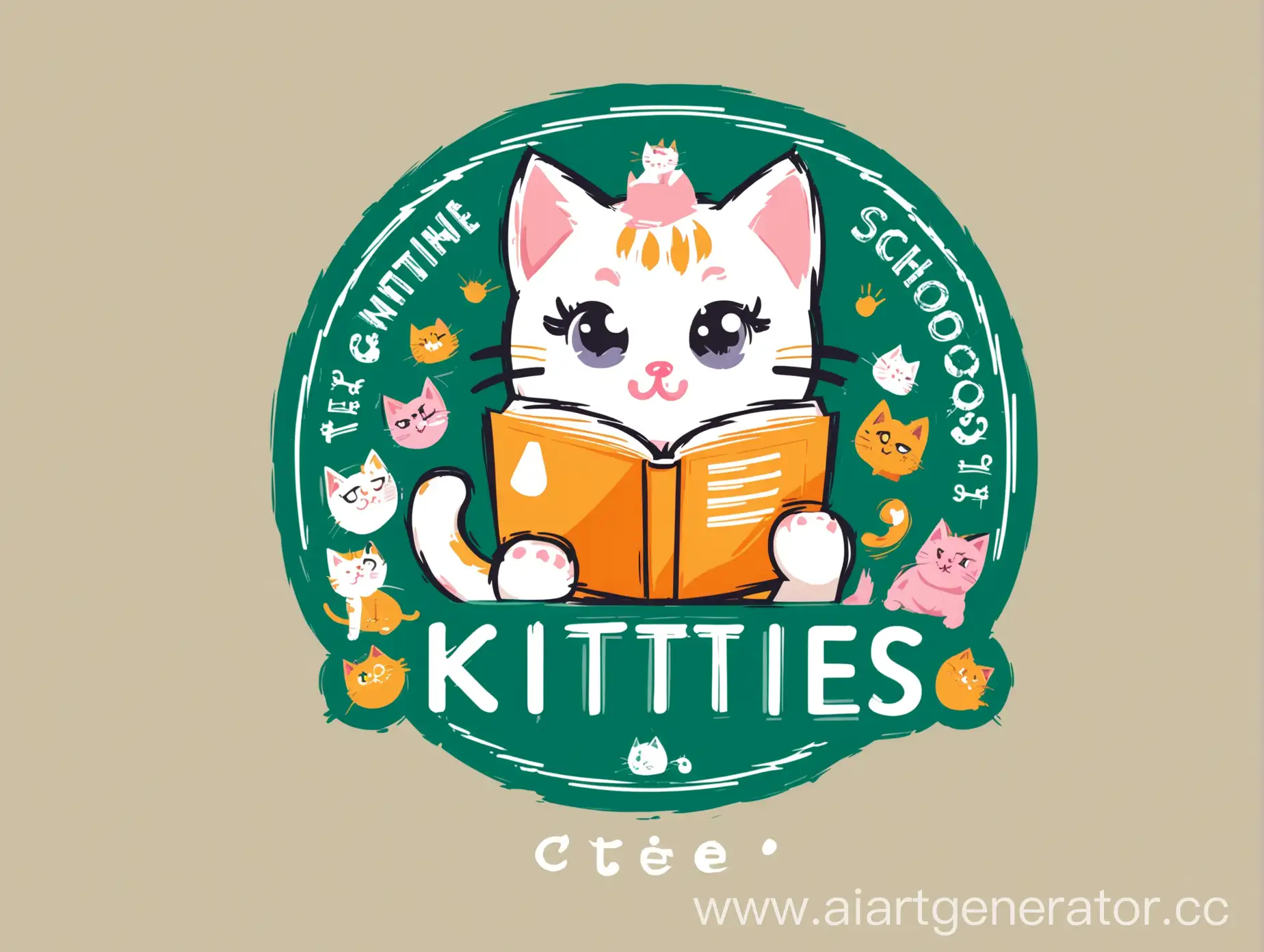 придумай логотип онлайн школы "котики"
