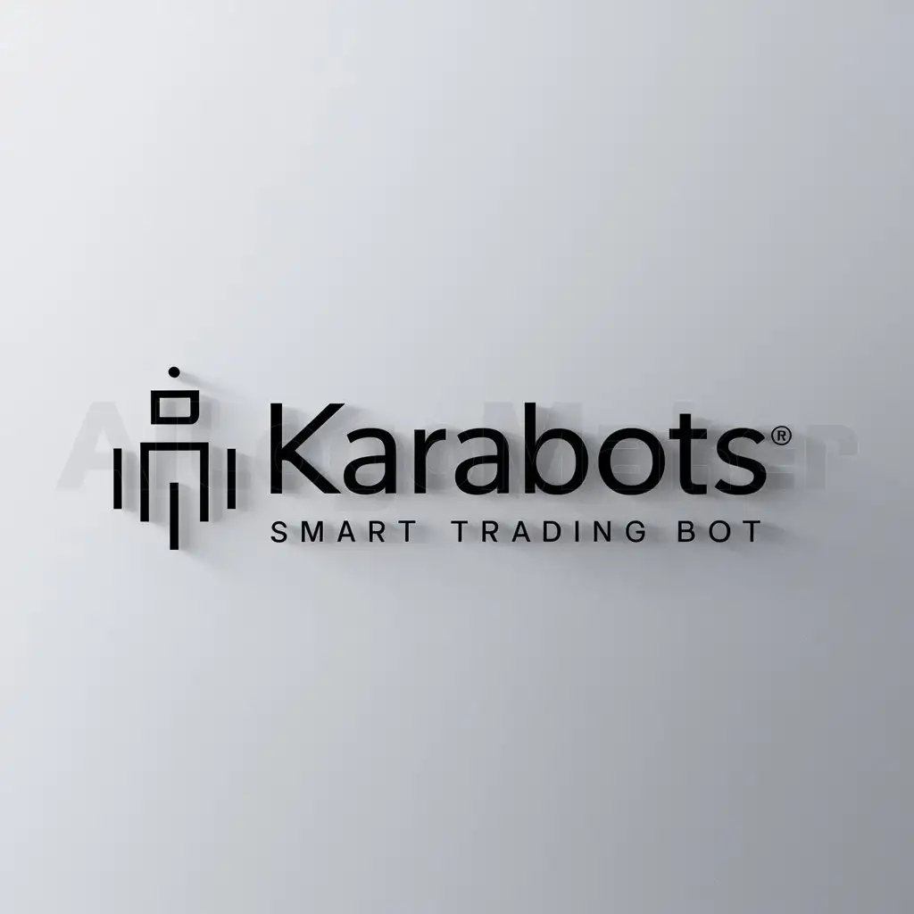 a logo design,with the text "KaraBots", main symbol:your smart trading bot,Minimalistic,be used in Finance industry,clear background