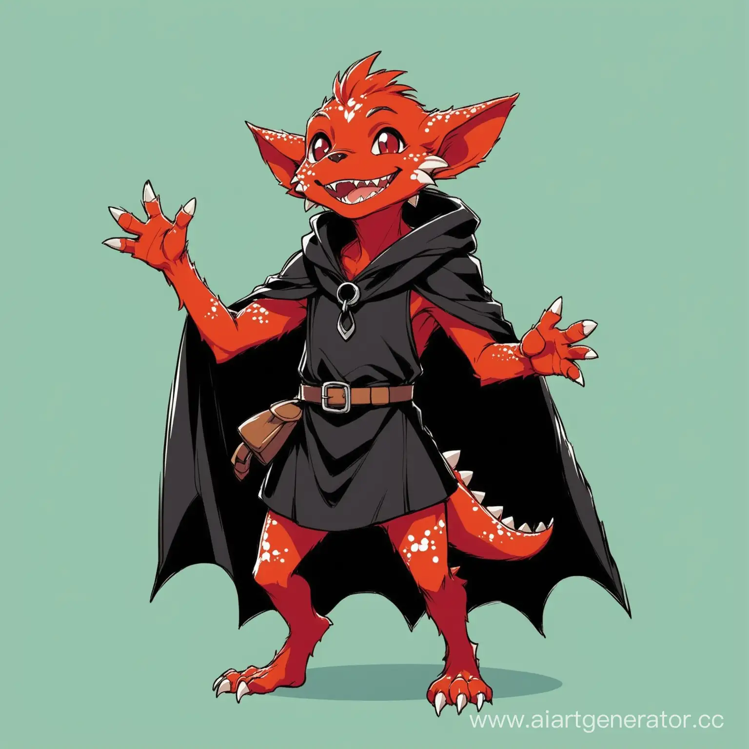 Cheerful-Red-Kobold-with-Black-Cloak