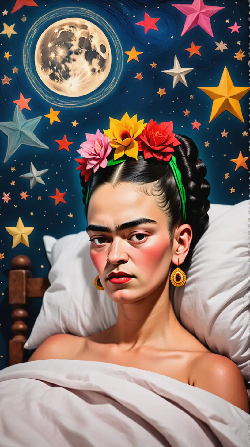 Frida Kahlo Inspired Sweet Dreams Under the Starry Sky