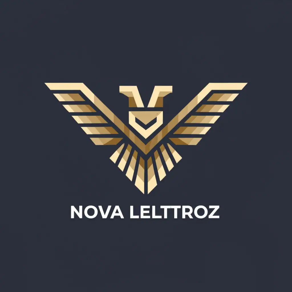 a logo design,with the text "NOVA ELETROZZ", main symbol:Eagle,Moderate,clear background