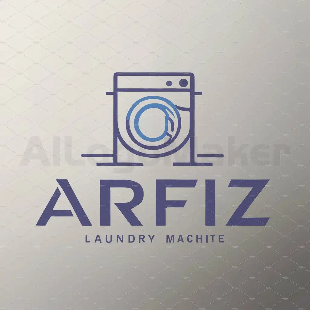 a logo design,with the text 'arfiz', main symbol:laundry machines or washe