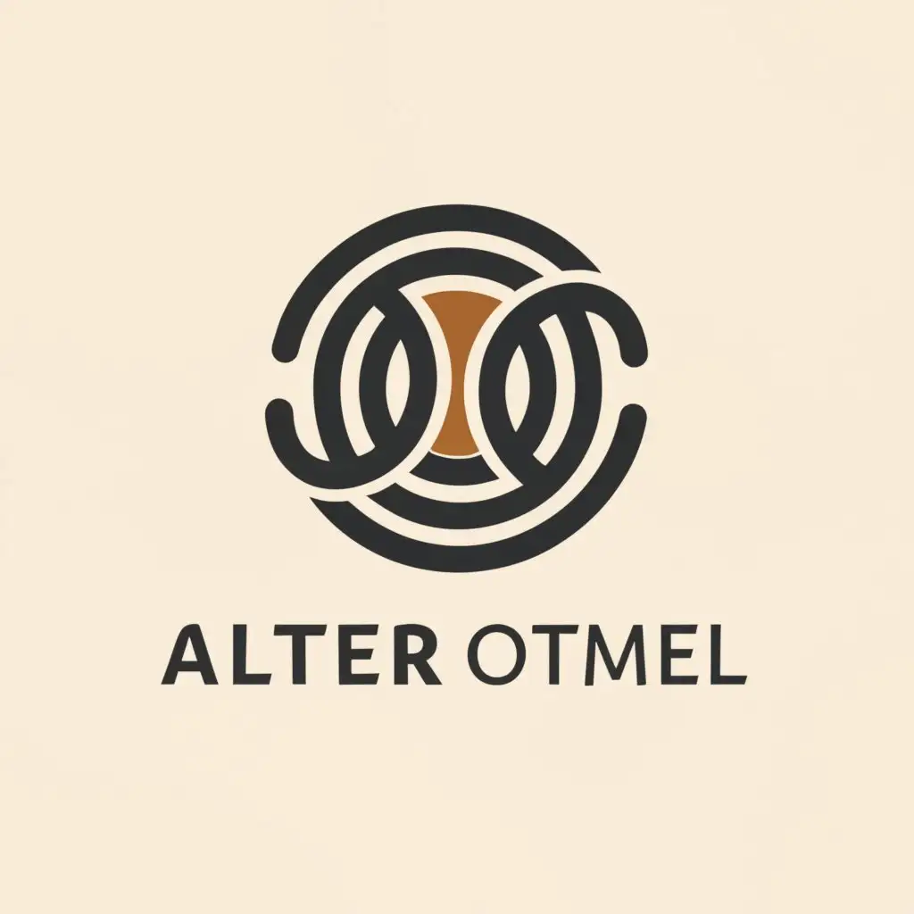 a logo design,with the text "Alter Otmel", main symbol:Circles in the fields and inscription,Moderate,be used in Entertainment industry,clear background
